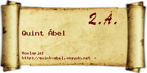Quint Ábel névjegykártya